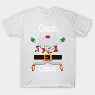 Coach Claus Santa Christmas Costume Pajama T-Shirt